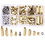 Hilitchi 120pcs M4 Male Female Brass Spacer Standoff Screw Nut Assortment Kit(Brass M4)