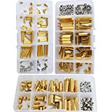 M2 M3 M4 Hex Brass Standoff Hexanol Threaded Pillar Spacer Mounts Screw Nut Bolt Motherboard Standoffs Assortment Kit Prototyping Accessories for PCB,Quadcopter Drone Computer Circuit Board 360pcs