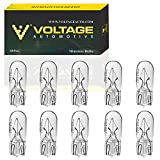 Voltage Automotive (10 Pack) 194 T10 Automotive Light Bulbs License Plate Dome Light Map Reading Light Trunk Light OEM Replacefment