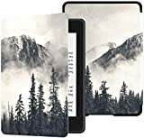 Colorful Star Misty Forest Painting Case for 6" Kindle Paperwhite 10th Generation 2018 Release - PU Leather Waterproof Covers for Kindle Paperwhite Protective eBook Reader Case - Mountain in Mist