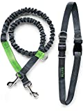 Mighty Paw Hands Free Dog Leash | Premium Runners Pet Lead and Adjustable Hip Belt. Lightweight Reflective Bungee System for Training, Walking, Jogging, Hiking and Running. (Grey, 36 inch)