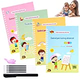 Magic Practice Copybook for Kids, Pen Control and Tracing Book, Reusable Learn to Write Line Tracing Workbook, Magic Groove Handwriting Practice Copybook for Kindergarten Toddlers and Preschool Kids