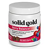 Solid Gold Cranberry Supplement for Dogs & Cats for Urinary Tract Health - Berry Balance Chews UTI + Bladder + Kidney Support for Cats and Dogs with Antioxidants