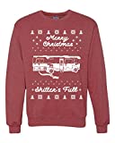 Merry Christmas Shitters Full Movie Quote | Mens Ugly Christmas Sweater Crewneck Graphic Sweatshirt, Vintage Heather Red, Large