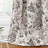 H.VERSAILTEX Blackout Curtains 84 Inch Length 2 Panels Set Floral Print Curtain Drapes for Living Room Thermal Insulated Grommet Window Curtains for Bedroom - Traditional Floral in Sage and Brown