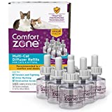 6 Refills | Comfort Zone Multi-Cat Diffuser Refills (Value Pack) for a Peaceful Home | Veterinarian Recommend | Stop Cat Fighting and Reduce Spraying, Scratching, & Other Problematic Behaviors