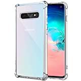 Galaxy S10 Case Ultra Crystal Clear Shockproof Bumper Protective Case for Samsung Galaxy S10 Transparent TPU Slim Fit Flexible Cell Phone Back Covers for Men Women Boys Girls Rubber Silicone Gel Soft
