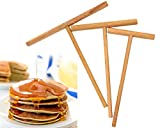 Kuchengerate Crepe Spreader Sticks 3 Set | 3 Pieces [ 7", 5", 3.5" Inches Crepe Spreader Sticks ] Convenient Sizes to Fit Any Crepe Pan Maker | All Natural Handmade Beechwood T-Shape Construction