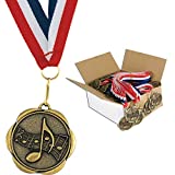 Set of 100 Award Medals with Neck Ribbons - Music