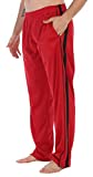 Gioberti Men’s Athletic Track Pants, Red, 2X Large
