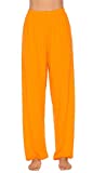 AvaCostume Men's Lightweight Loose Yoga Pants Elastic Waist Modal Yoga Harem Pants Orange XXXL
