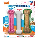 Nylabone Puppy Chew Variety Toy & Treat Triple Pack 3 count Small/Regular - Up to 25 Ibs., Pink