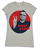 Ringo Starr Red Circle Pic Girls Juniors Tan T Shirt (S)