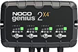 NOCO GENIUS2X4, 4-Bank, 8A (2A/Bank) Smart Car Battery Charger, 6V/12V Automotive Charger, Battery Maintainer, Trickle Charger, Float Charger and Desulfator for AGM, Motorcycle and Lithium Batteries