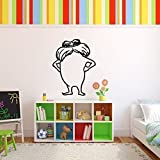 Dr. Seuss Lorax Wall Decal Vinyl Wall Art, Childrens Book Character for Kids Room, Nursery, Playroom | Black, White, Red, Yellow, Blue, Pink, Other Colors | Small, Large Sizes