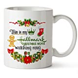 Pcdvn Christmas Movie Watching Mug, Funny Coffee Mugs Birthday Holiday Gifts For Women,Movie Lovers,Friends