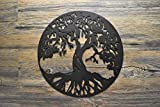 18" size to 30" Tree of Life Steel Home Decor polished wall hanging Made in U.S.A. wall art, Various colors, sizes