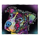 Dean Russo Perfect World Every Dog Has a Home Super Soft Plush Fleece Throw Blanket
