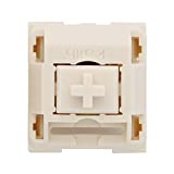 KPREPUBLIC NovelKeys x Kailh Cream Switch 4pin RGB SMD Linear 55g Force 5pin mx Clone Switch for Backlit Mechanical Keyboard 50m (Cream Switch x70)