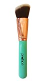 Mypreface Rose Golden Synthetic Blush and Bronzer Brush - Angled Kabuki Makeup Brush: Foundation Brush Perfect for Face Contouring and Highlighting with Creams and Powders (Blue)