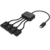 TUSITA Micro USB HUB Adaptor with Power, 3-Port Charging OTG Host Cable Cord Adapter Compatible with Raspberry Pi 2 3 Pi Zero Android Smart Phone Tablet Samsung Galaxy HTC Sony Google LG/Linux