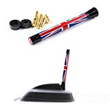 WEYWU Antenna 4.2 Inch Union Jack UK Flag Short Antenna for Mini Cooper All Models Cooper S JCW Hardtop 2/4 Door Convertible Countryman Clubman Roadster Peaceman-Red Flag