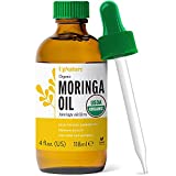 Moringa Oil Organic 4 OZ  USDA Certified Organic Moringa Seeds Oil - Moringa Oil for Face, Moringa Oleifera for Hair Growth - Therapeutic Grade, Undiluted, Non-GMO