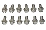 ICT Billet 350 Chevy SBC Intake Manifold Flange Bolt Set Standard 3/8" Thread LT1 5.7L Compatible with Chevrolet Small Block V8 305 327 350 383 5.0L Eight Cylinder Long Water Pump 551653