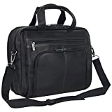 Kenneth Cole Reaction Out Of The Bag' Manhattan Colombian Leather RFID 15.6" Laptop Briefcase, Black, One Size