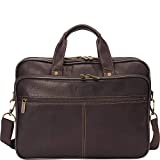 Heritage Travelware Colombian Leather Dual Compartment Top Zip 16" Laptop Portfolio, Brown