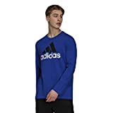 adidas Men's Standard Essentials Long Sleeve Tee, Bold Blue/Black/White, X-Large