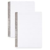 (2-Pack) B5 Dot Grid Notebook 100gsm Bullet Spiral Journal 7.1 x 10 inches - 80 Sheets Per Book, Thick Dotted Paper, Wirebound