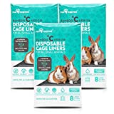 Paw Inspired Disposable Guinea Pig Cage Liners | Bamboo Charcoal Odor Controlling | Super Absorbent Liners Pee Pads for Ferrets, Rabbits, Hamsters, and Small Animals (28" x 17" (C&C 2 x 1), 24 Count)