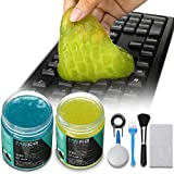 MECO Cleaning Gel Universal, Dust Cleaner Gel with 5 Keyboard Cleaning Set, Detailing Cleaning Gel for Keyboards, Car Dash, Printers, Calculators, Speakers, and Other Appliances (2 PACK/160G)