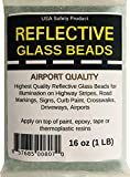 Reflective Glass Beads (1 LB Bag) | for Road Marking, Curb Paint, Traffic Paint, Pavement Striping, Parking Lots, Crosswalks, Driveways, Airports, Traffic Signs, Painting, Arts & Crafts