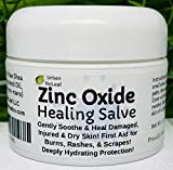 Urban ReLeaf Zinc Oxide Salve ! Gently Soothe & Heal Damaged, Injured & Dry Skin! First Aid, Burns, Rashes, Scrapes! Deeply Hydrating Protection. 100% Natural! Safe for Delicate Skin of All Ages.