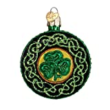 Old World Christmas Irish Gift Collection Glass Blown Ornaments for Christmas Tree Celtic Brooch