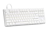 Drop ENTR Mechanical Keyboard — Tenkeyless Anodized Aluminum Case, Doubleshot Shine-Through PBT Keycaps, N-Key Rollover, USB-C, White Backlit LED, Tactile Switches (Silver/White, Halo True)