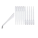 L-BOST 40Pcs 3ml Plastic Transfer Pipettes, Disposable Droppers for Watercolor Art, Science Laboratory, DIY Projects