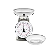 MARLIZ 11 lb/ 5Kg Old Antique Style Mechanical Kitchen Scale with 2 Bowls |Food Scale for Kitchen| Analog Kitchen Scale Kilogram/pounds| Analog Food Weight Scales |Meat Scale Grey