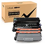 v4ink Compatible Toner Cartridge and Drum Set Replacement for Brother TN750 DR720 (1 Drum + 2 Toners) for Brother hl-5470dw hl-5450dn mfc-8710dw mfc-8950dw mfc-8910dw dcp-8110dn dcp-8150dn Printer