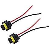 iBrightstar H11 H9 H8 880 881 Female Adapter Wiring Harness Sockets Wire for Headlights or Fog Lights