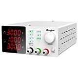 Kungber DC Power Supply Variable with Memory, 30V 10A Adjustable Switching Regulated DC Bench Linear Power Supply with Memory Recall and Output Disable Button 4 Digits Display and Alligator Leads