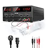 NICE-POWER Adjustable DC Power Supply: 30V 10A Variable Switching Regulated High Precision 4-Digits LED Display 5V/2A USB Port Test Lead Output & Input Power Cord Bench Lab Power Supplies