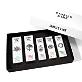 Stories & Ink Tattoo Care - Gift Set - Includes Daily Moisturizer, Highlighting Body Oil, Vibrancy Serum, Exfoliating Body Wash, Aftercare Cream - 100% Vegan and Cruelty Free Made in UK