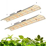 Barrina BX-4000 Led Grow Lights, 2x400W, 1632 LEDs Full Spectrum with IR, Adjustable Light Panel, Dimmable, High PPFD, 5x5 LED Grow Light for Indoor Plants, Seedling Veg and Bloom Grow Lamps, 2-Pack