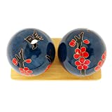 Top Chi Hummingbird Baoding Balls with Bamboo Stand (Medium 1.6 Inch)