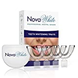 NovaWhite Teeth Whitening Trays - Moldable, Trimmable, Custom Fit, Comfortable, BPA FREE, Latex Free, Dental Grade Guard - (4) Mouth Trays, Hygienic Case – Easy to Mold, Mouth Tray for Tooth Whitening