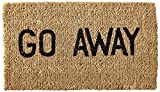 Kempf Go Away Doormat, 16 by 27 by 1-Inch, Funny Entrance Mat, Natural Coco Coir Fiber, No Rubber Backing