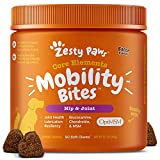 Zesty Paws Glucosamine for Dogs - Hip & Joint Health Soft Chews with Chondroitin & MSM - Functional Dog Supplement for Pet Mobility Support with Kelp + Vitamins C and E for Hips & Joints